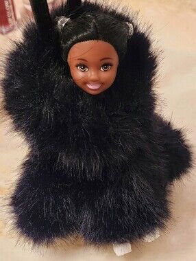 💫Black Fur Doll Plush Bag Charm & Keychain